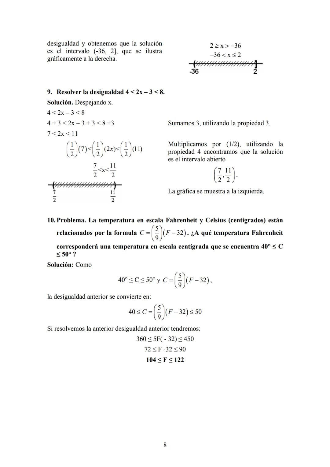 Contenido
Desigualdades
I. Desigualdades..
0. Introducción......
1. Propiedades de las desigualdades.
2. Intervalos..........
3. Problemas d