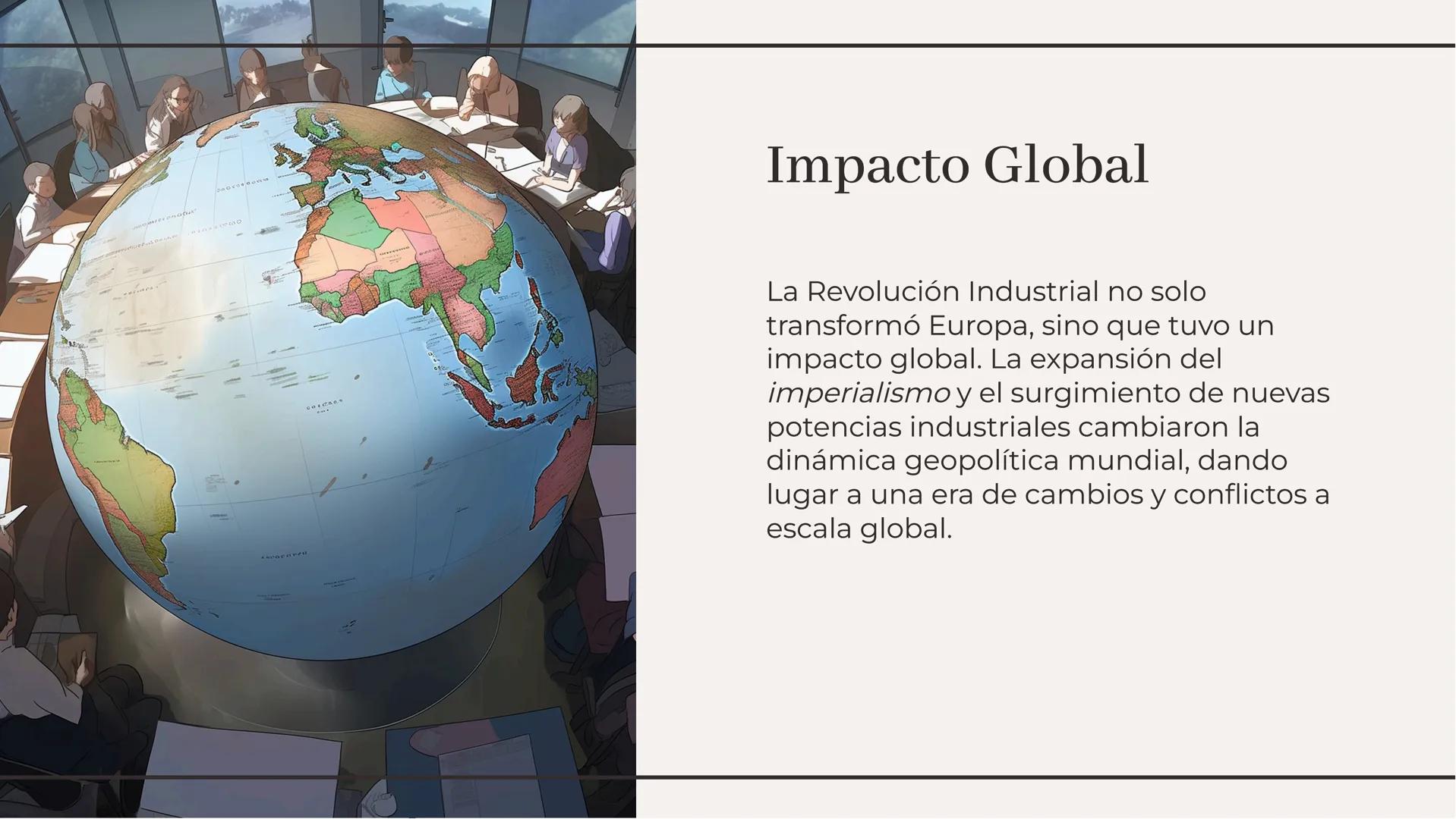 La Revolución Industrial:
Transformación de la Sociedad La Revolución Industrial fue un periodo de gran cambio que transformó la
sociedad a 