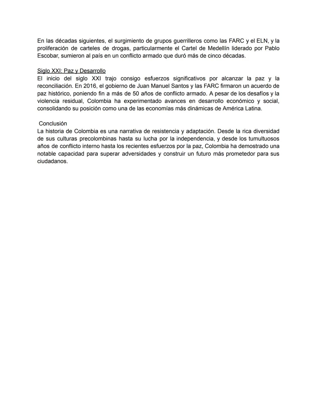 INFORME HISTORIA COLOMBIANA
Período Precolombino
Antes de la llegada de los españoles, el territorio que hoy es Colombia estaba habitado por
