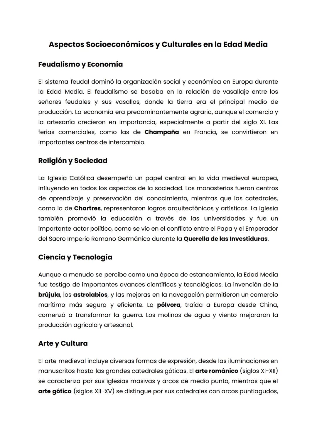 LA EDAD MEDIA
La Edad Media, comprendida entre la caída del Imperio Romano de Occidente en
476 y el descubrimiento de América por Cristóbal 
