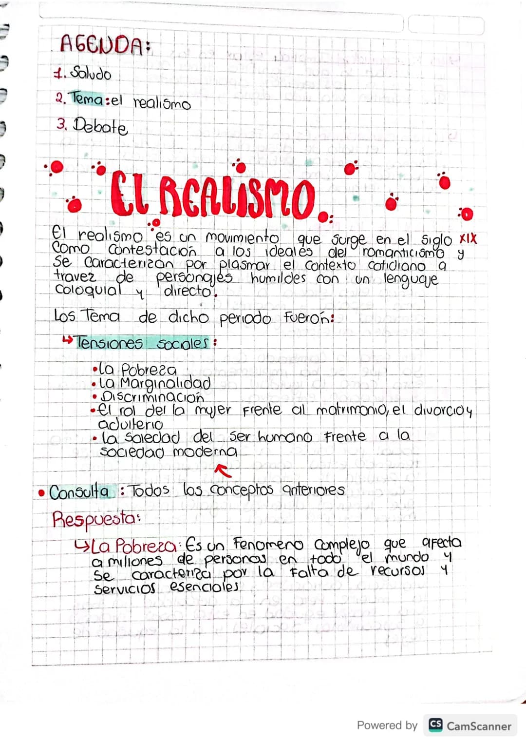 9
AGENDA
1. Saludo
2. Tema:el realismo
3. Debate
*CL REALISMO.
El realismo es un movimiento que surge en el siglo XIX
Como Contestacion a lo