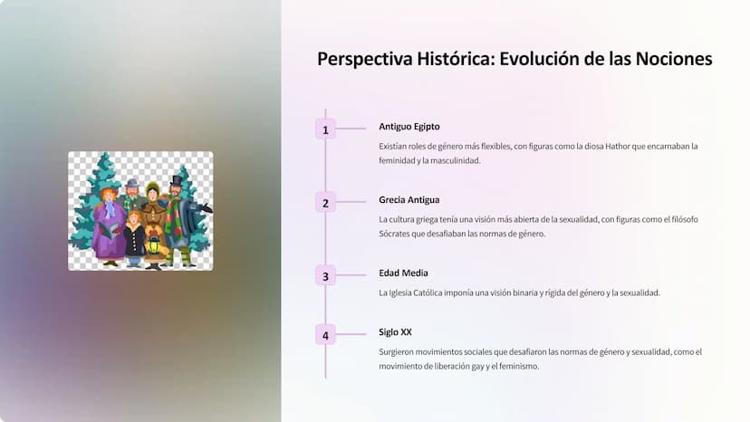 Género y Sexualidad:
Construcciones Sociales
Comprender el género y la sexualidad como
construcciones sociales es fundamental para una
socie
