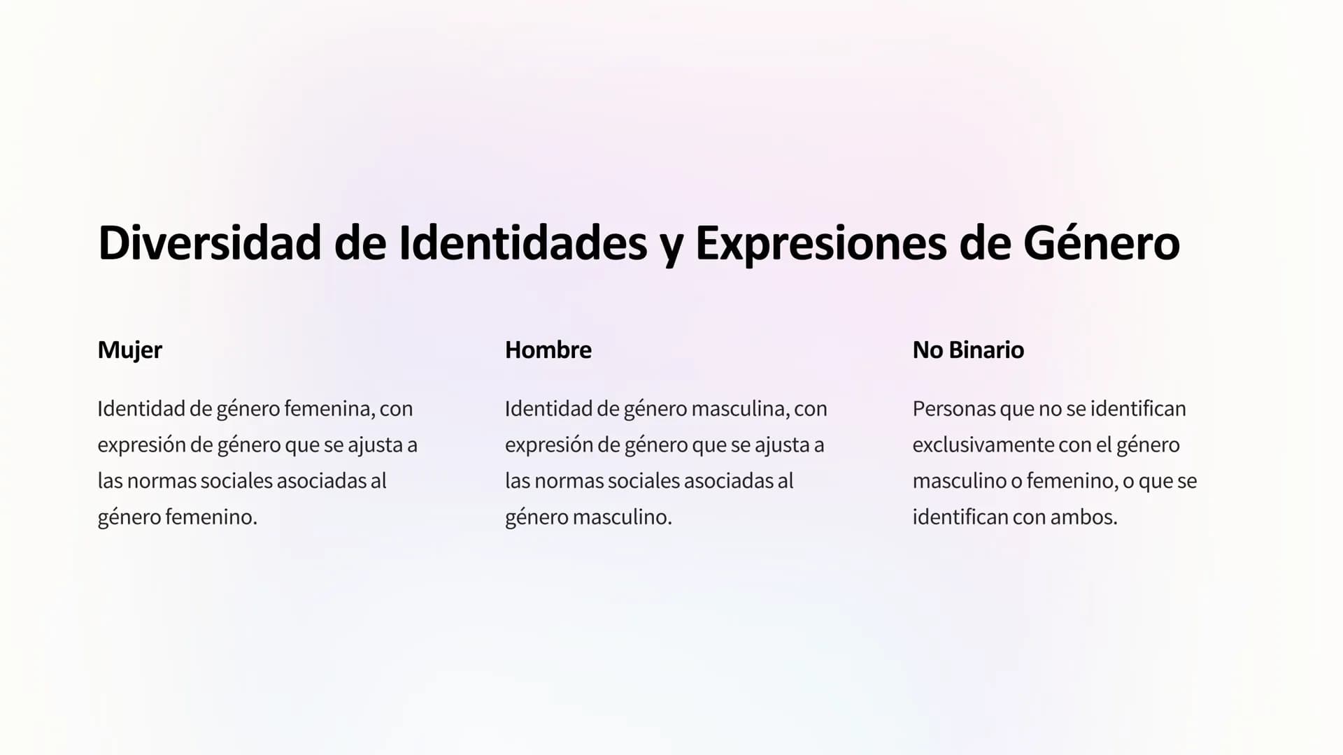 Género y Sexualidad:
Construcciones Sociales
Comprender el género y la sexualidad como
construcciones sociales es fundamental para una
socie