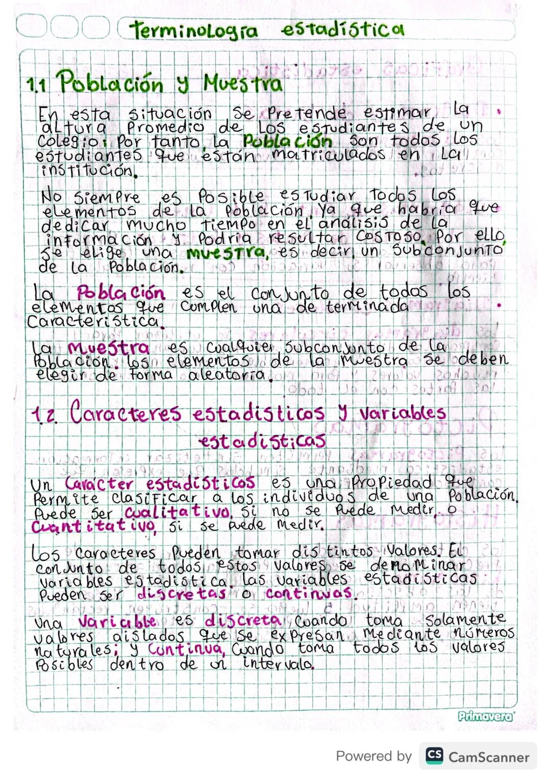 Terminología estadística 