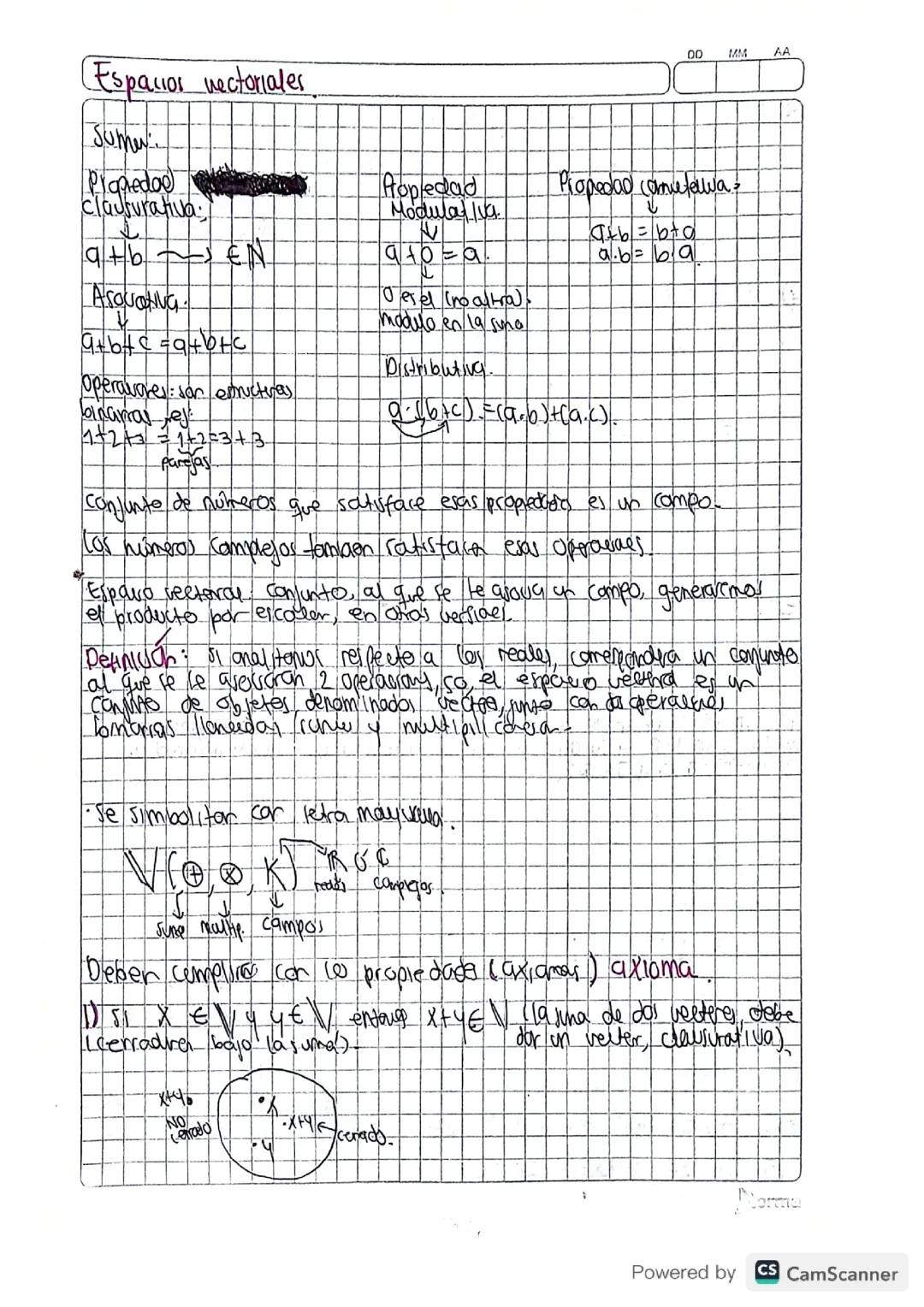 Espacios y sub espacios vectoriales 