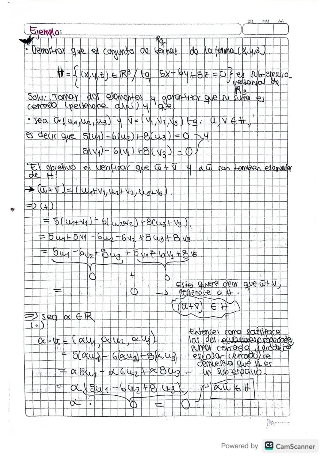 Espacios vectoriales
DO
MM AA
Sumer...
Propiedad
clausurativa
a+b EN
Asocativa..
9+b+c=9+0+c
operavares: son estructuras.
binamas rej
1+2+3 