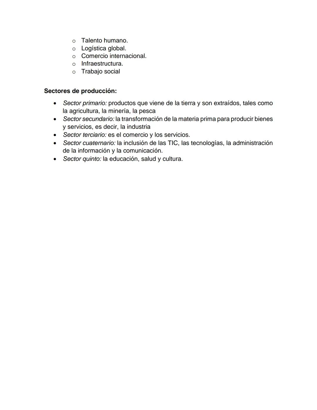 Producción
La producción se puede definir como el proceso realizado a la materia para
transformarse en productos de bienes y servicios para 