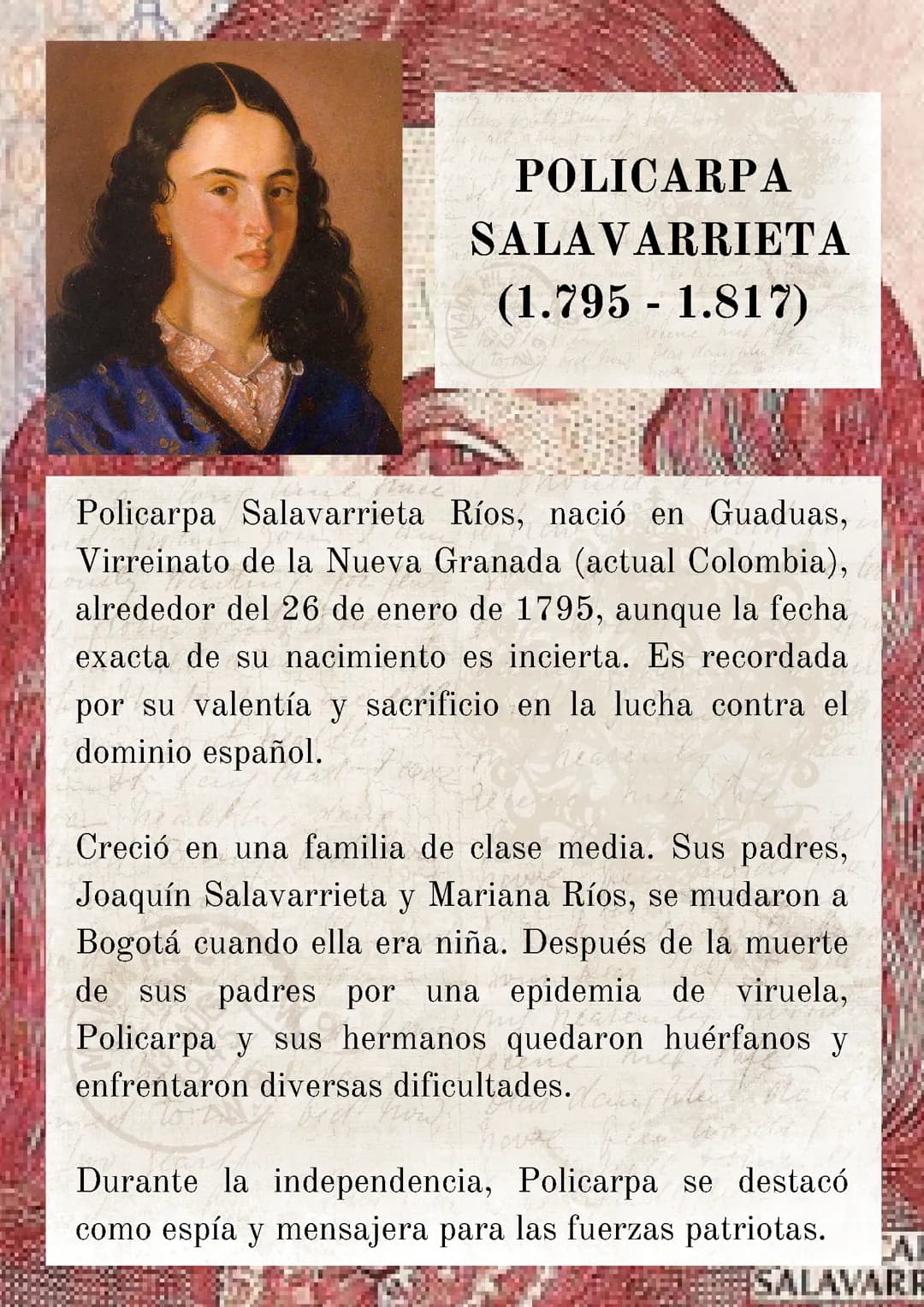 Biografía de Policarpa Salavarrieta Ríos