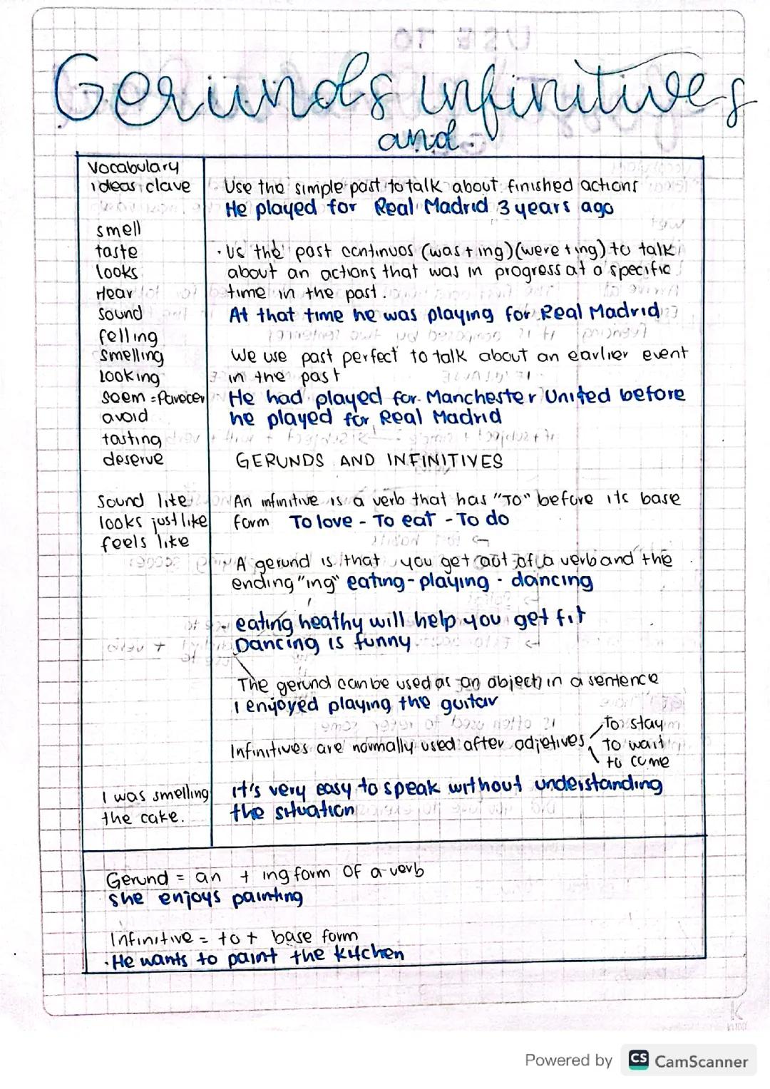 gerunds and infinitives