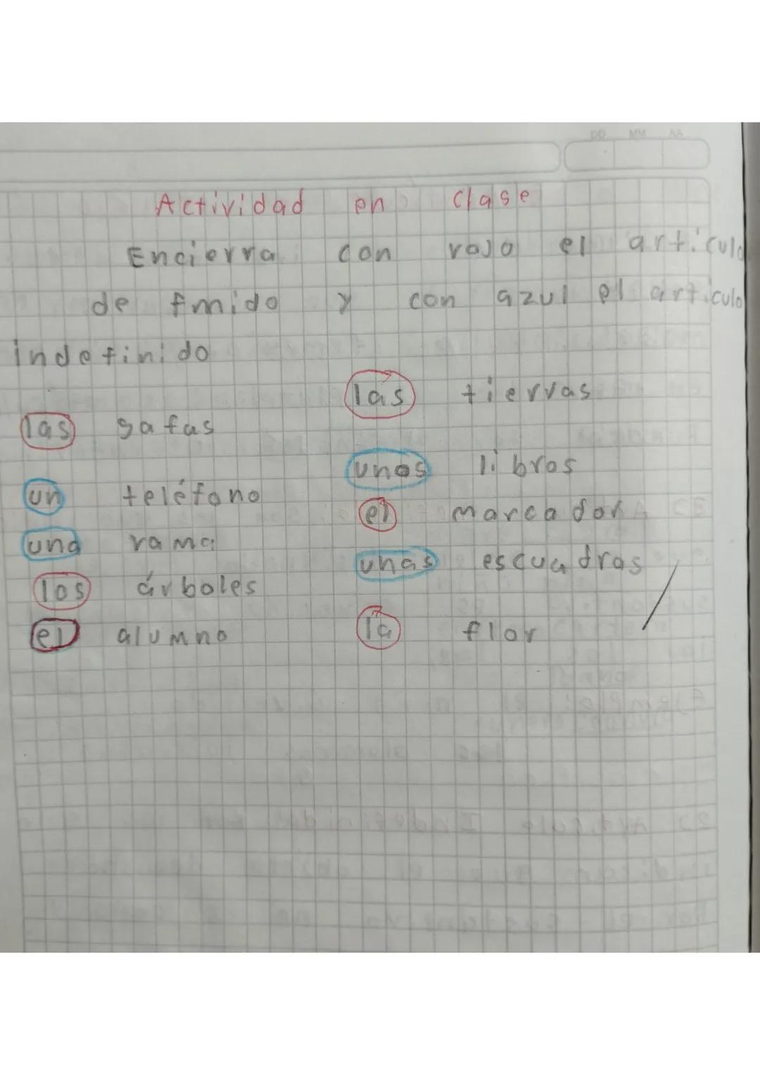 El Articulo
LOS
art, culos
nos
indican
Sustantivo
al
que
Masculino
0
femenio
acompañan
Y si esta
es
en
singular
0
Plural
Los
aticulo
Pueden
