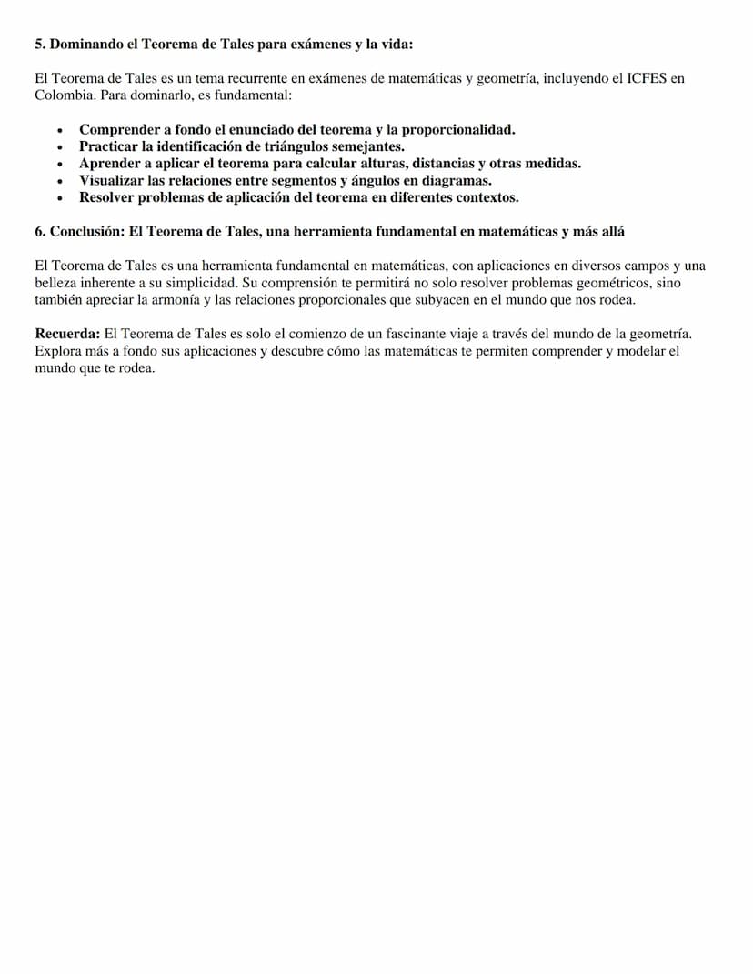 TEOREMA DE TALES: UN VIAJE A TRAVES DE
LA PROPORCIONALIDAD EN LA GEOMETRIA
El Teorema de Tales, atribuido al matemático griego Tales de Mile