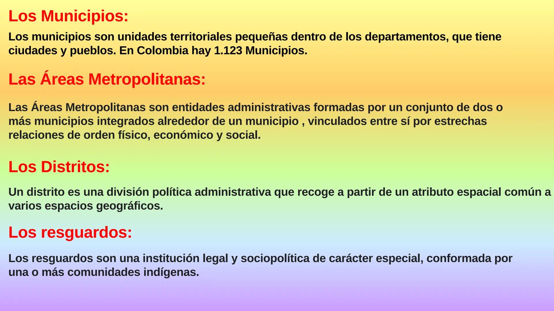 ORGANIZACIÓN POLITICA
Y ADMINISTRATIVA DE
COLOMBIA La republica de Colombia:
La republica de Colombia es un conjunto de personas con caracte