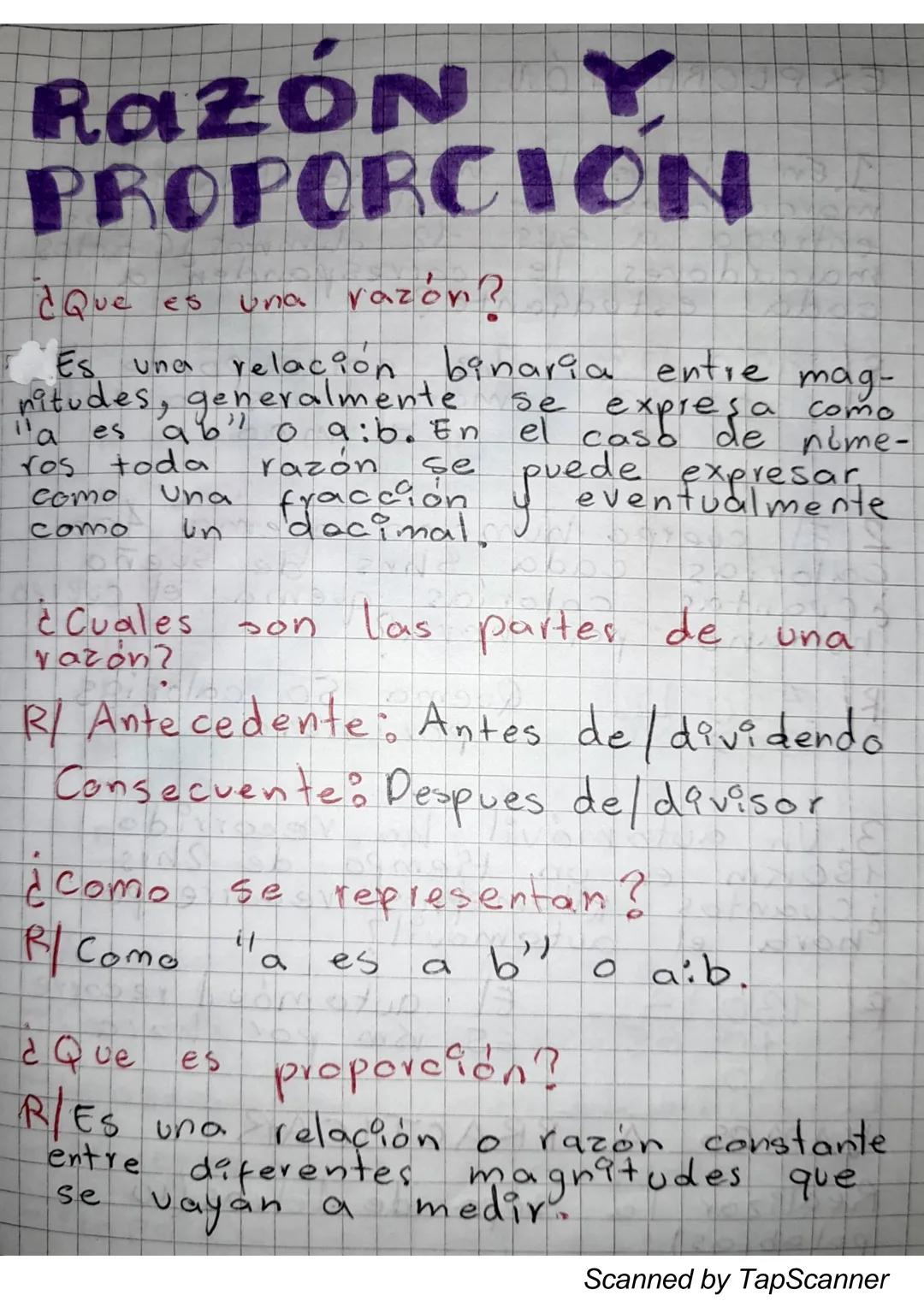 Razón y proporción 
