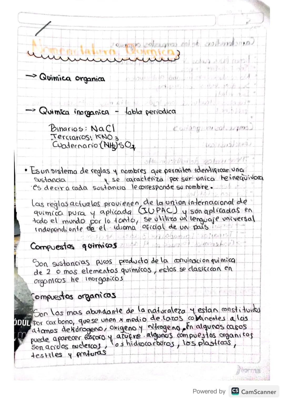 • Quimica organica
Quimica inorganica
tabla periodica
Binarios: NaCl
Terciarios! KNO 3
Cuaternario (NH) Sof
Sustancia
•Es un sistema de regl
