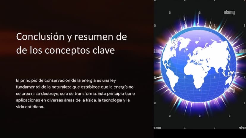 principio de
conservación de la
energía
La energía es un concepto fundamental en la física. Se define
como la capacidad de un sistema para r