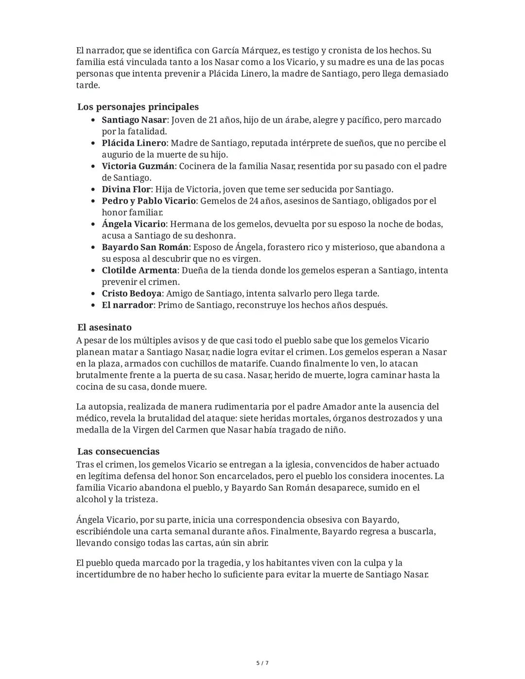 Crónica de una muerte anunciada - Resumen Extendido
Introducción y Contexto
Gabriel García Márquez es uno de los escritores más representati
