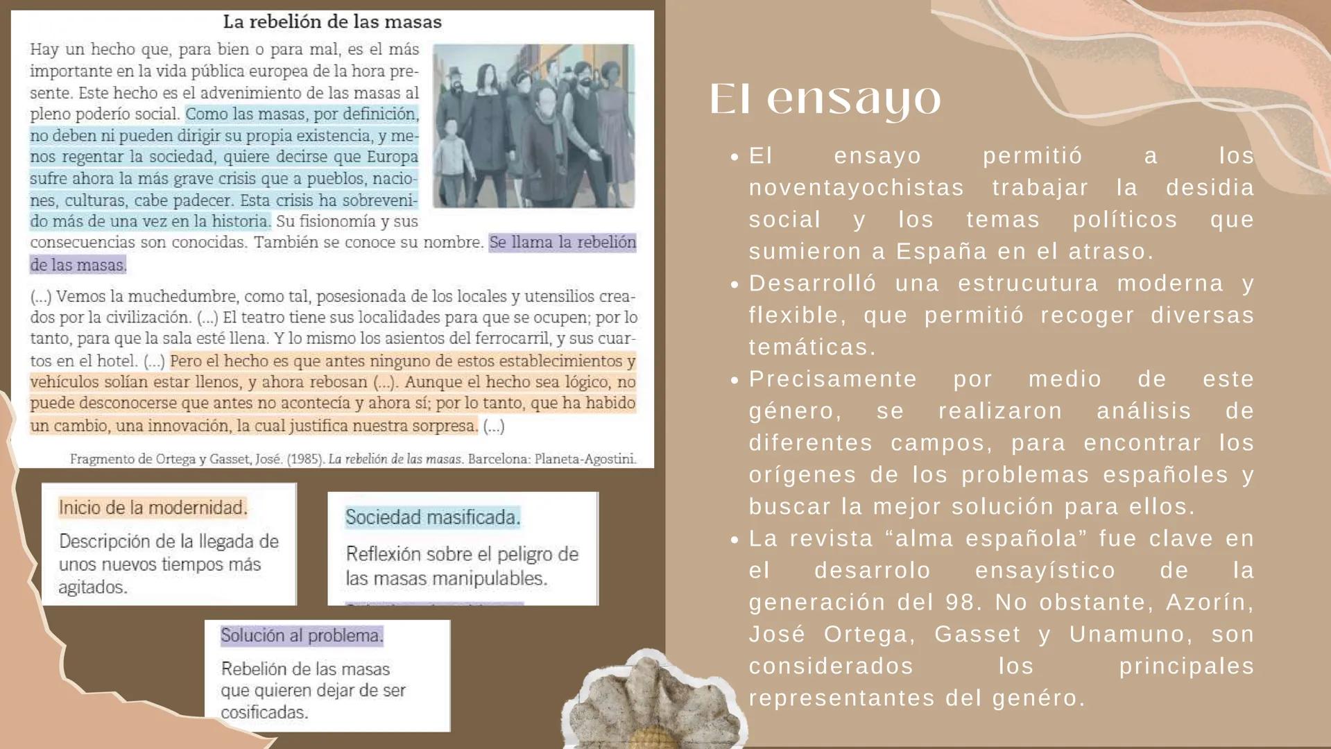Caracteristicas
(GENERACIÓN DEL 98)
I hop
che
foo RUPTURA CON LOS
MODELOS
ANTERIORES
XI
I
A
Características formafes
BUSQUEDA DE LA
BELLEZA 