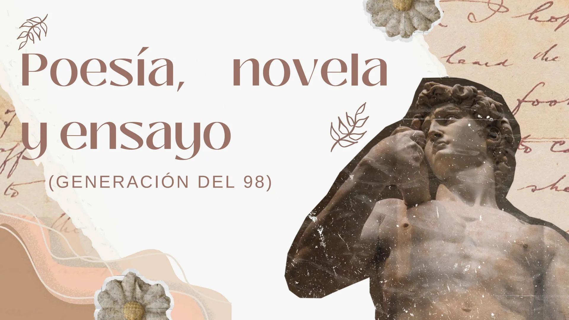 Caracteristicas
(GENERACIÓN DEL 98)
I hop
che
foo RUPTURA CON LOS
MODELOS
ANTERIORES
XI
I
A
Características formafes
BUSQUEDA DE LA
BELLEZA 