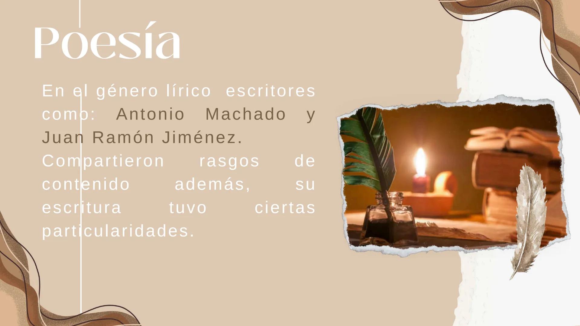 Caracteristicas
(GENERACIÓN DEL 98)
I hop
che
foo RUPTURA CON LOS
MODELOS
ANTERIORES
XI
I
A
Características formafes
BUSQUEDA DE LA
BELLEZA 