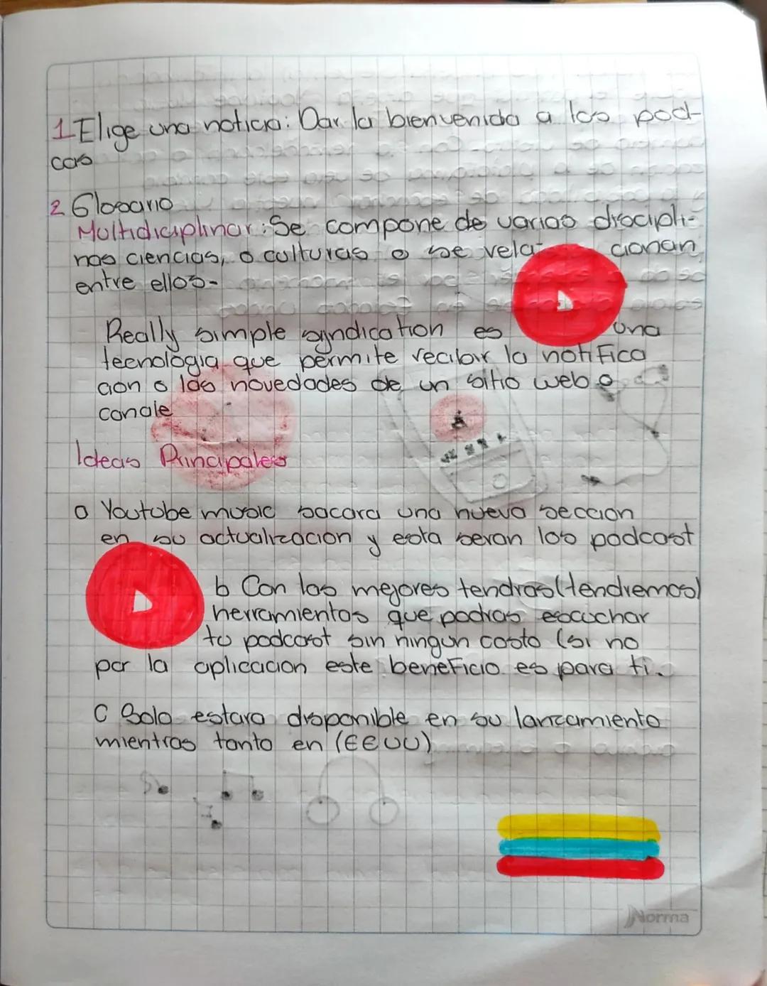 # 1 Elige
una noticia: Dar la bienvenida a los poct-
cos

# 2. Glosario
Multidisciplinar Se compone de varias discipli-
nos ciencias, o cult