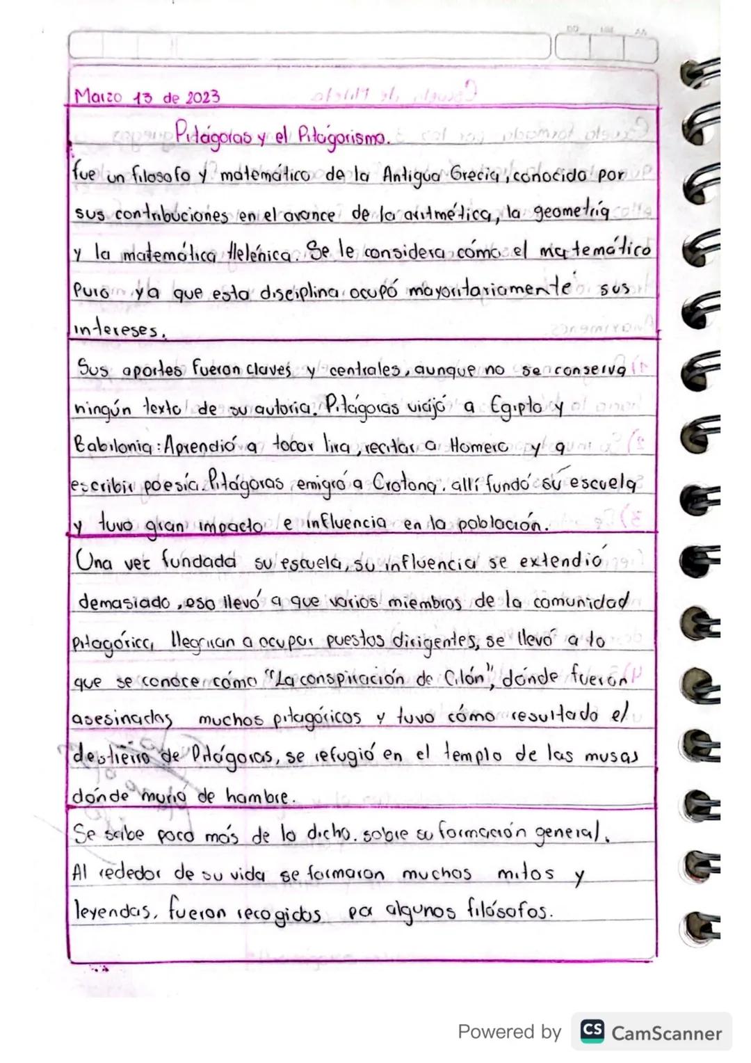 Marzo 13 de 2023
DO
104
reparip Pitagoras y el Pitagorismo.calyphonic
fue un filosofo y matemático de la Antigua Grecia, conocido por up
sus