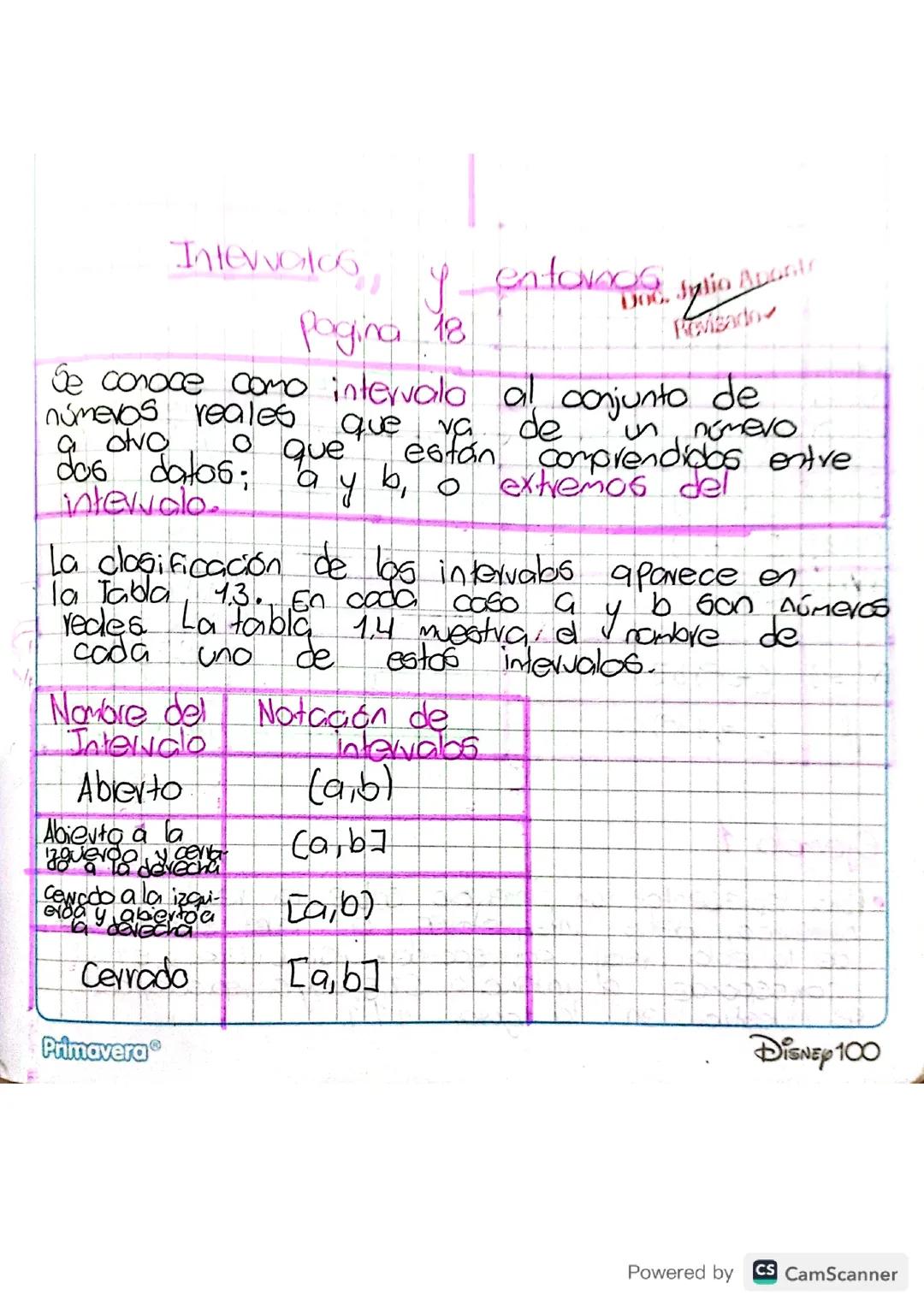 Intervalos y entornos