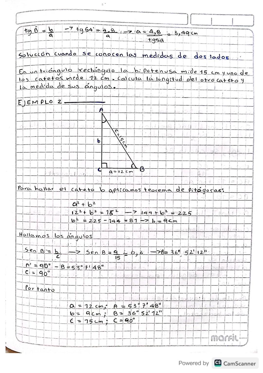 SOLUCION DE TRIANGULOS
RECTANGULOS
Resolver un triangulo consiste en calcular la medida de sustres
lados y de sus tres ángulos.
9
c
Para res