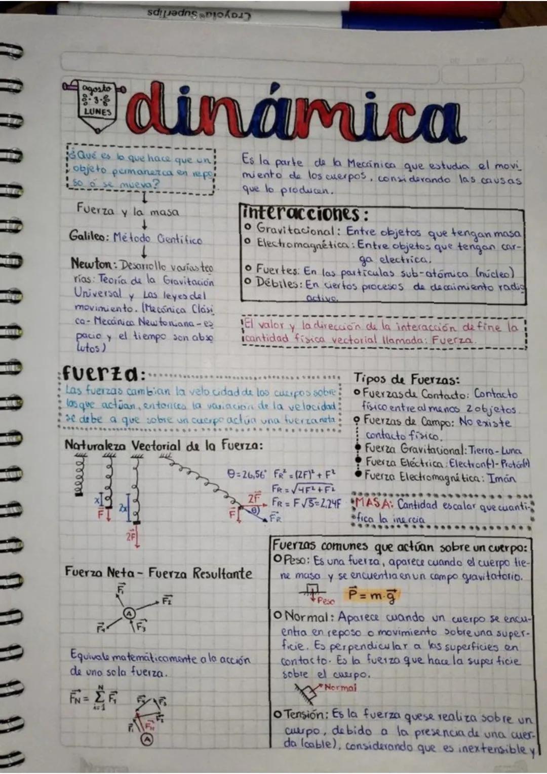 # agosto
38
LUNES

dinámica

¿Qué es lo que hace que un
objeto permanetca en repo

Fuerza y la masa

Galileo: Método Gientifico

Newton: Des