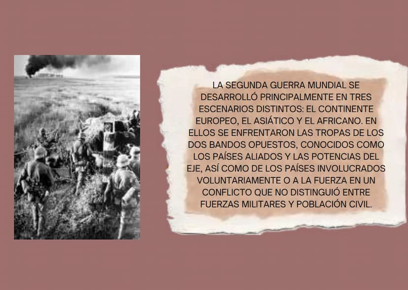 LA SEGUNDA GUERRA
MUNDIAL La Segunda Guerra Mundial fue un conflicto
armado que tuvo lugar entre los años de 1939
y 1945, y que involucró de