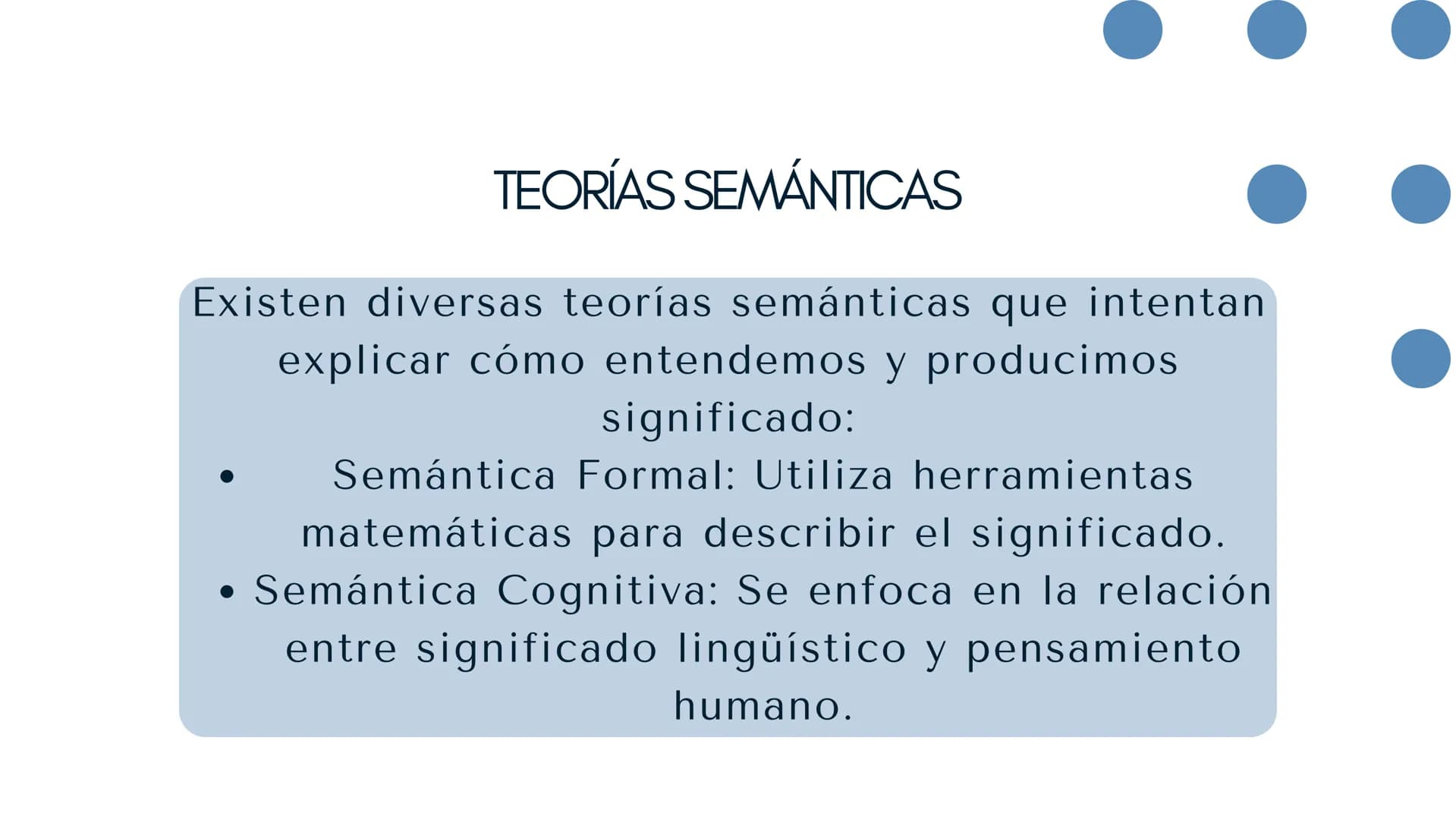 SEMANTICA ¿QUÉ ES LA SEMÁNTICA?
La semántica investiga el significado de las
palabras, frases, oraciones y textos. Se
interesa por cómo se c