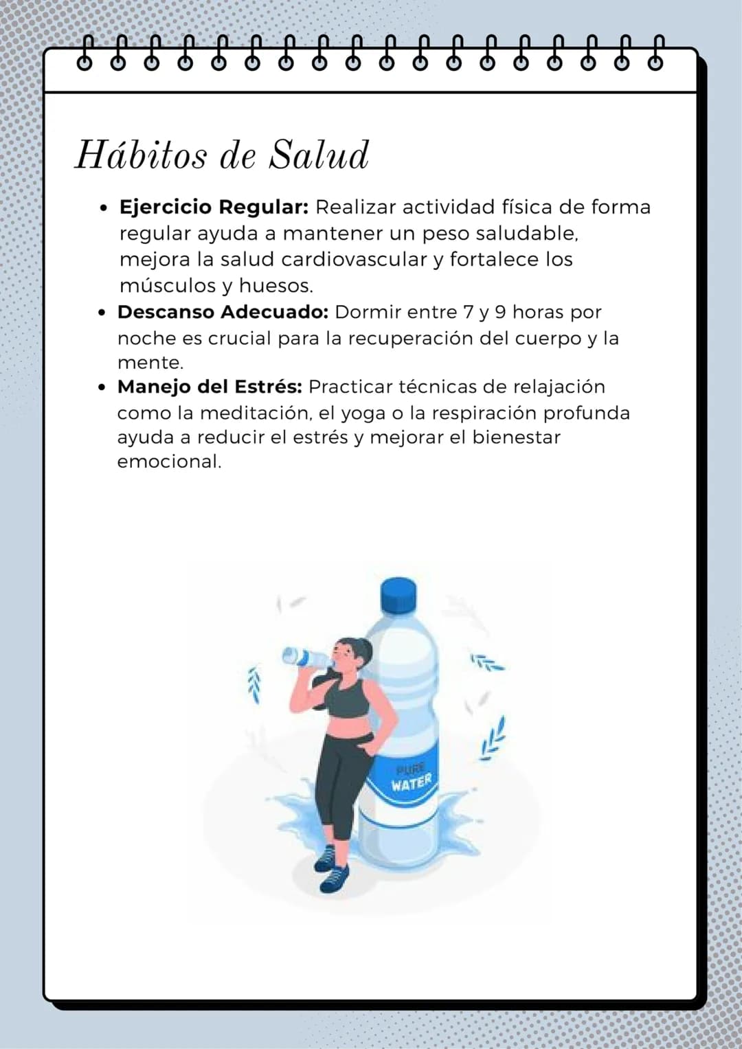 HÁBITOS DE HIGIENE Y
SALUD
Mantener buenos hábitos de higiene y salud es
fundamental para prevenir enfermedades y mantener
el bienestar gene
