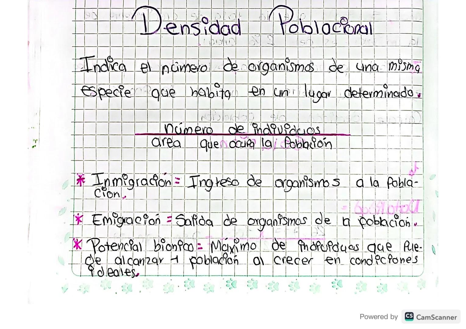 # Densidad Poblacional

Indica el número de organismos de una misma
especie que habita en un lugar determinado.

Número de individios
area q