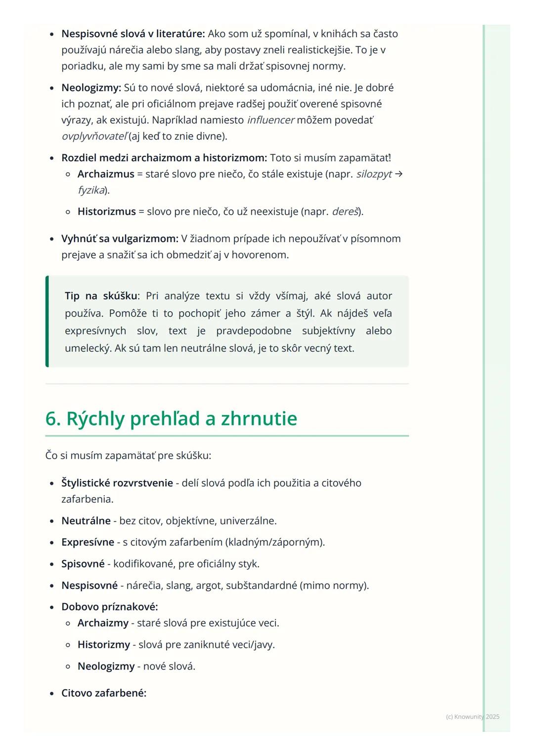 # Štylistické rozvrstvenie slovnej
zásoby

1. Prehľad štylistického rozvrstvenia
slovnej zásoby

Toto je dosť dôležitá téma, lebo nám pomáha