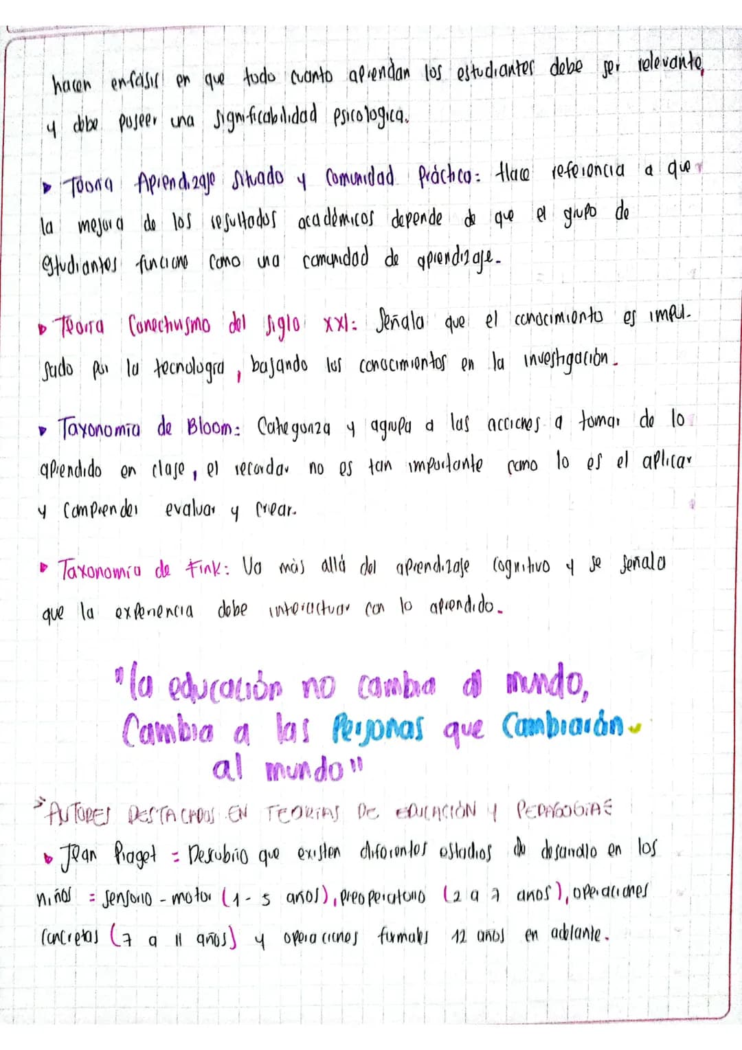 TEORIAS DE LA EDUCACIÓN
• Teoria Conductistas o Corriente instruccionista: Sus Principales exponentes ;
Ivan Pavlov, Jhon Watson, Frederic S