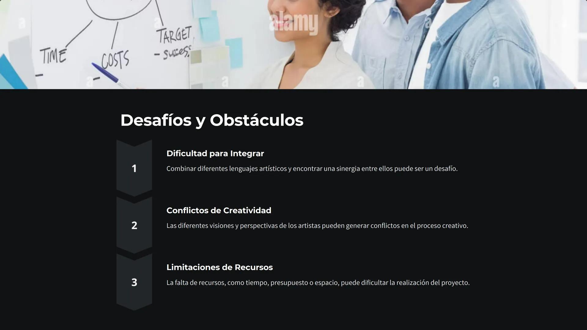 Artes Escénicas
Integradas
Las artes escénicas integradas abarcan la fusión de diferentes
disciplinas artísticas para crear experiencias esc