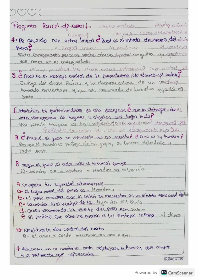Pregunta Carcel, de amor)
topA
In soubo02
10/1900
001, etabortes
4. De acuerdo con estas lineas & Cual es el estado desanimo, delostin
Reso
