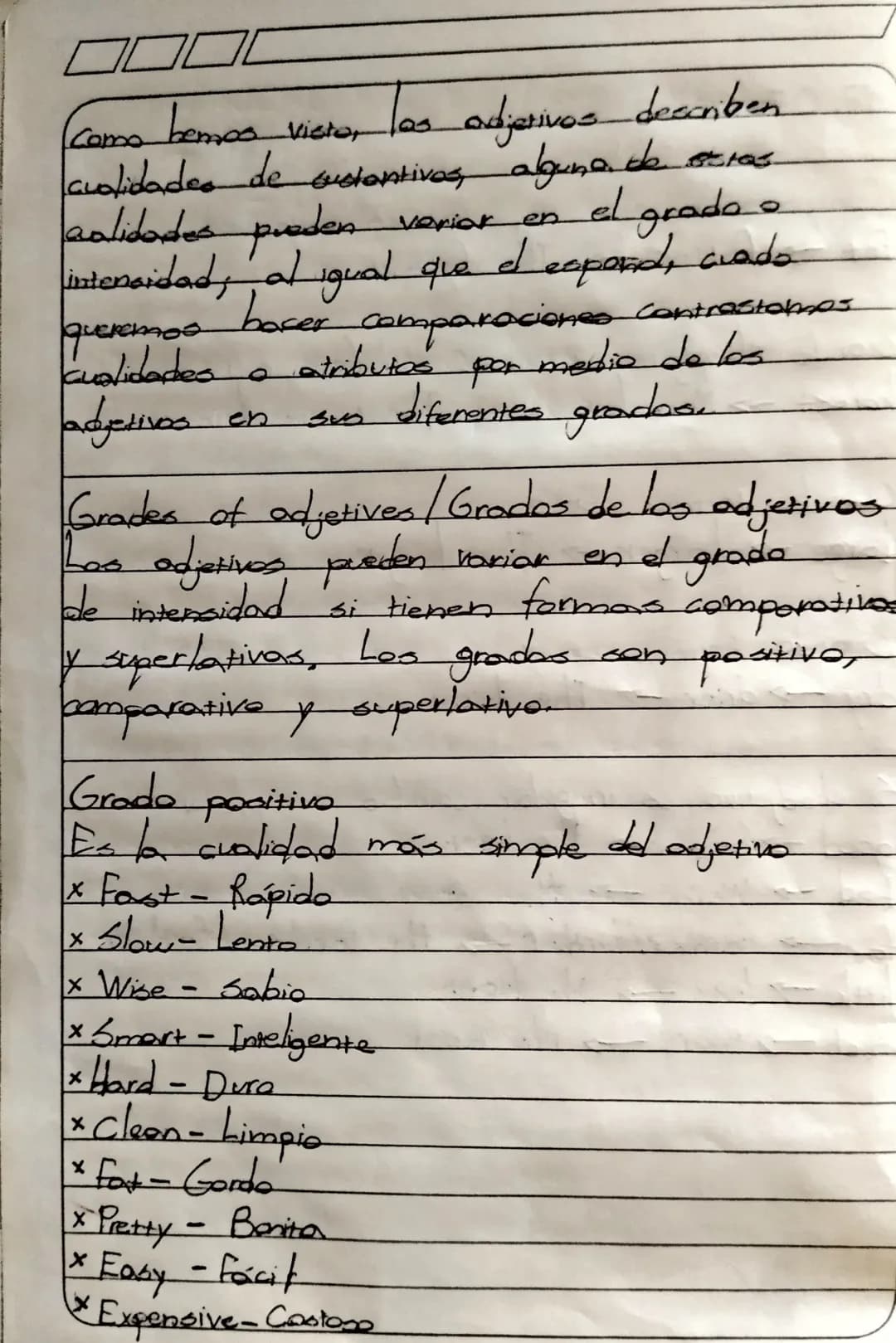 17/07/2023
Comparative and superlative adjetives
Fat -> fatter -> The fattest
a más
Cuando e adjeting tiene 2 silabas
hanest -> More honest 