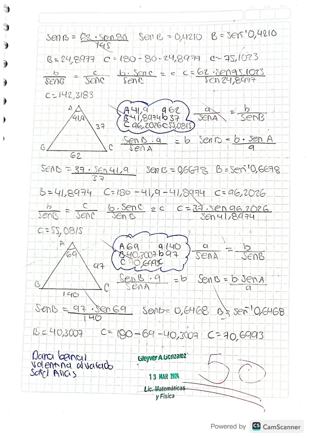 6

objetivo
•Identificar la estructura general del sistema del seno para
la solucion de triangulos oblicuος

Teorema del seno
Este teorema n