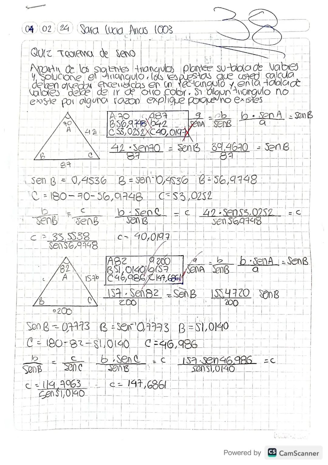 6

objetivo
•Identificar la estructura general del sistema del seno para
la solucion de triangulos oblicuος

Teorema del seno
Este teorema n
