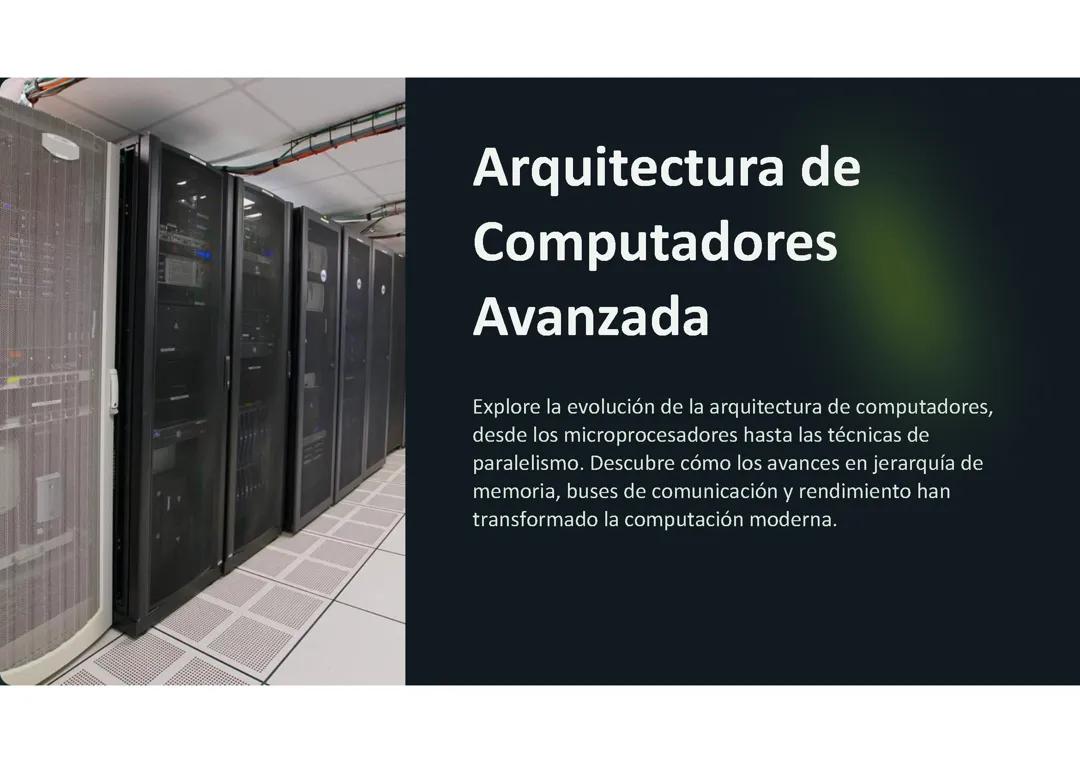 Arquitectura de Computadores Avanzada: 