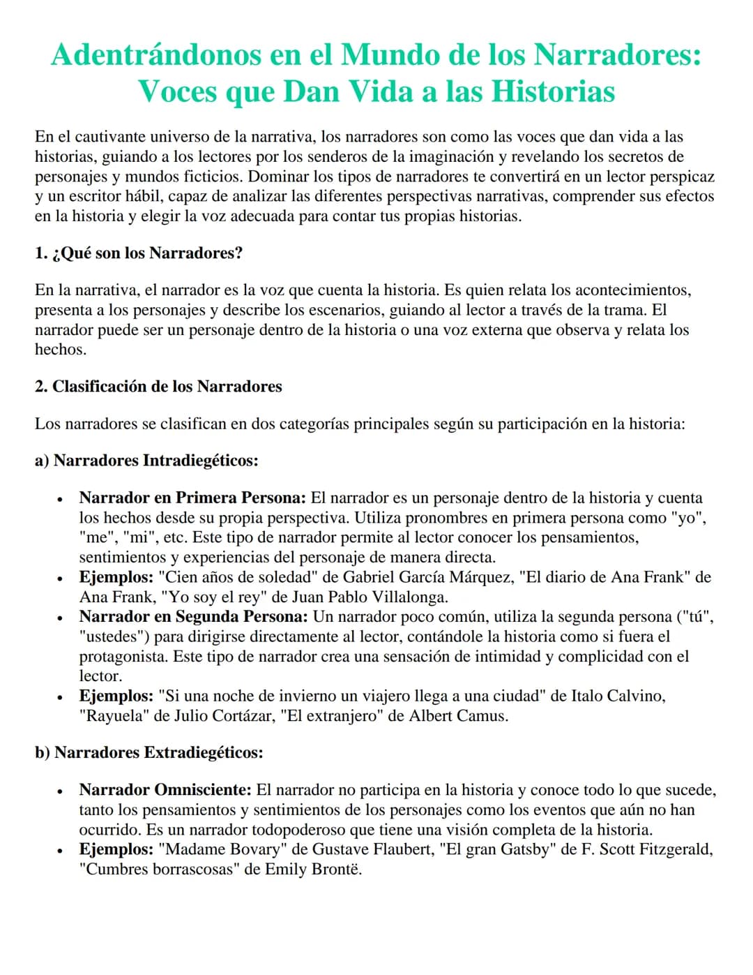 Adentrándonos en el Mundo de los Narradores:
Voces que Dan Vida a las Historias
En el cautivante universo de la narrativa, los narradores so