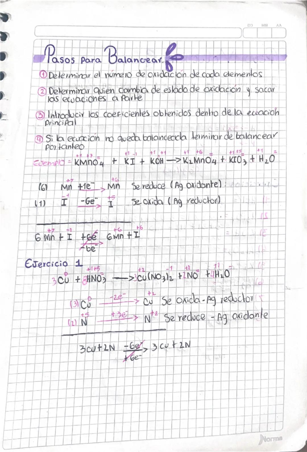 # Balanceo de Oxido Redacción

Una ecuación de oxido reduction se caracteriza porque hay
ura transferencia de electrones donde una sustancia
