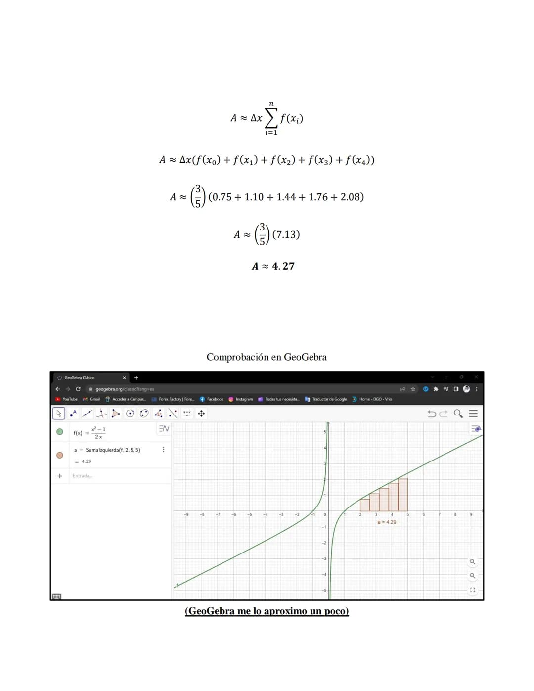 Desarrollo de los ejercicios
Temática 1 Antiderivadas
Desarrollar el ejercicio seleccionado utilizando el álgebra, la trigonometría y propie