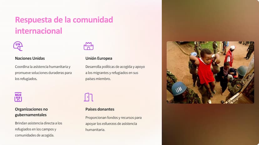Migraciones y
refugiados: Análisis de los
flujos migratorios y los desafíos
humanitarios
La migración es el desplazamiento de personas de
un