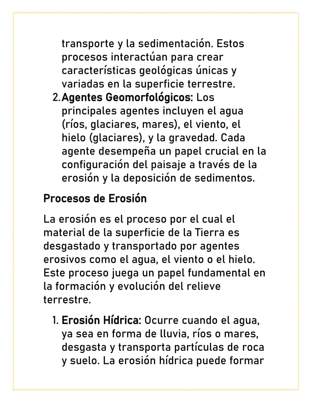 GEOMORFOLOGÍA
Y PROCESOS DE
EROSIÓN
La geomorfología es una rama de la
geografía física que estudia la formación y
evolución del relieve ter