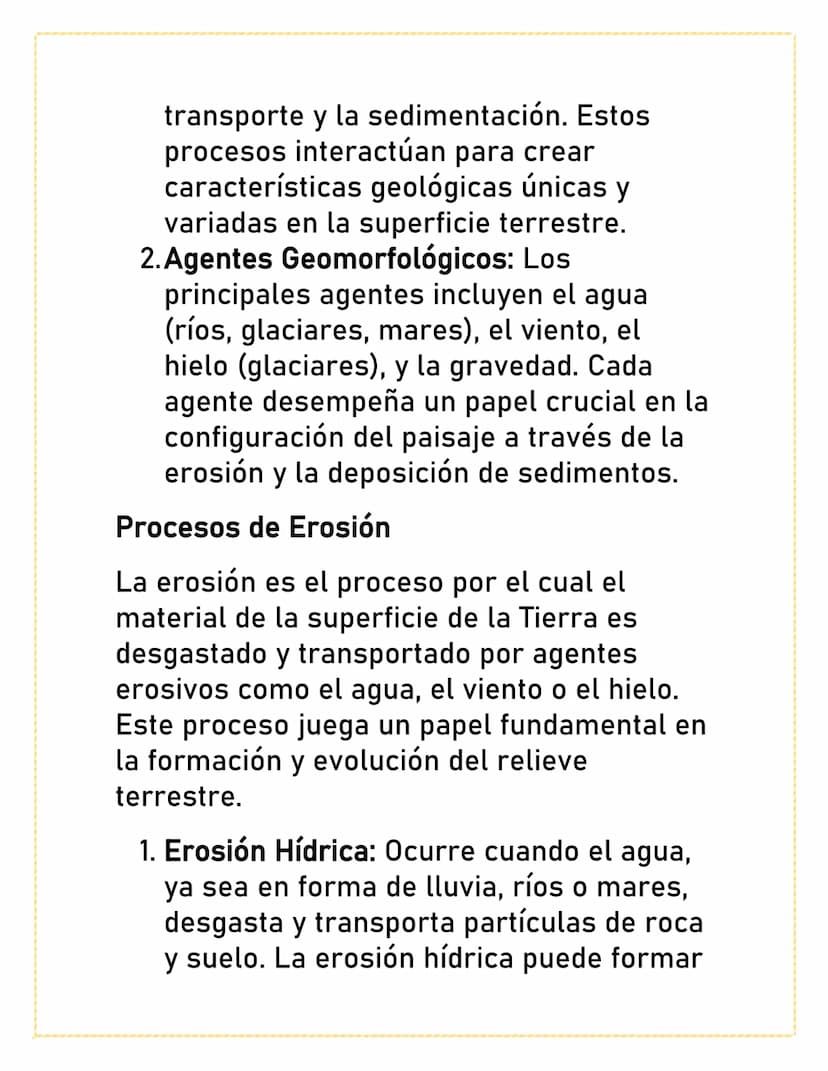 GEOMORFOLOGÍA
Y PROCESOS DE
EROSIÓN
La geomorfología es una rama de la
geografía física que estudia la formación y
evolución del relieve ter