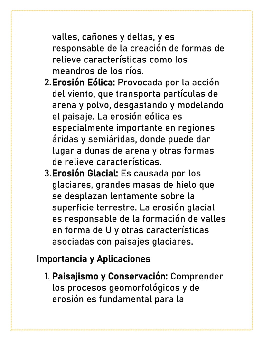 GEOMORFOLOGÍA
Y PROCESOS DE
EROSIÓN
La geomorfología es una rama de la
geografía física que estudia la formación y
evolución del relieve ter