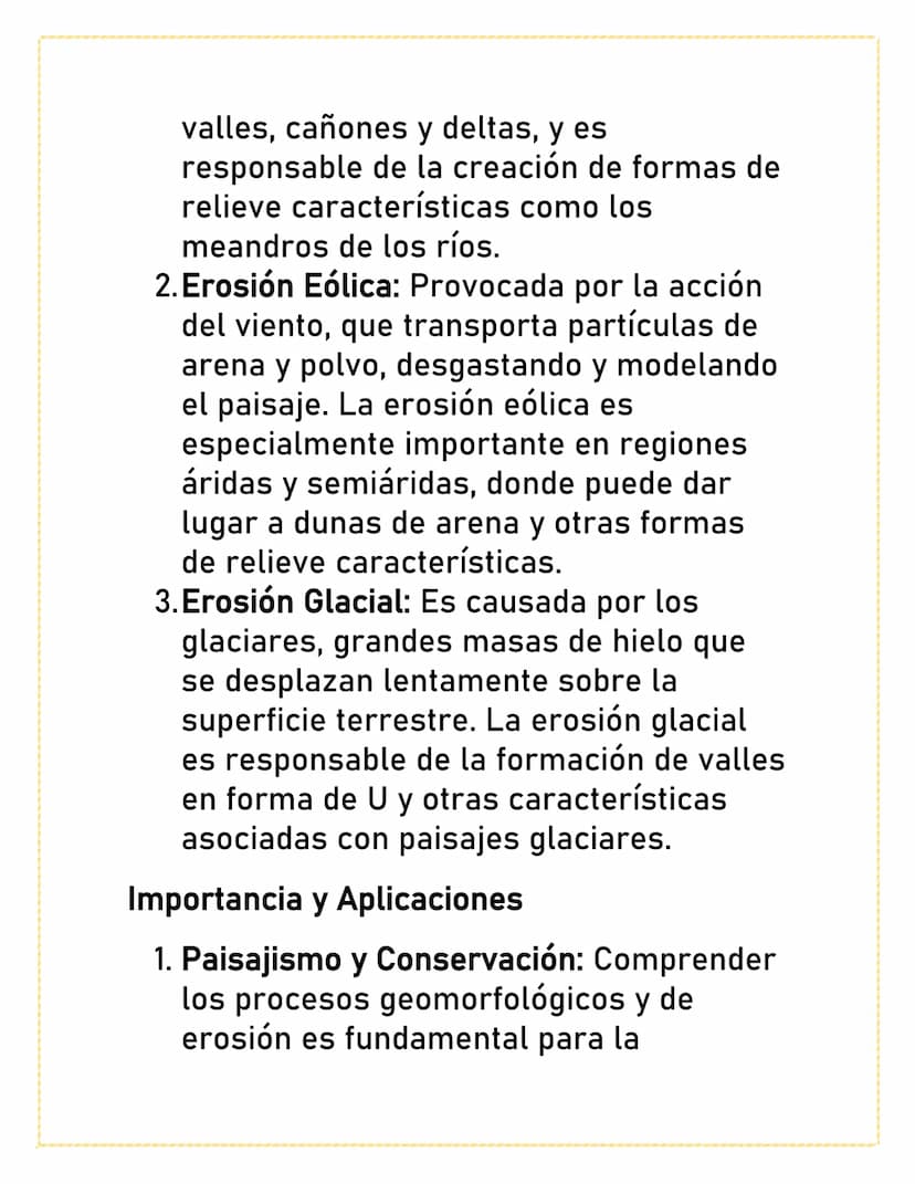 GEOMORFOLOGÍA
Y PROCESOS DE
EROSIÓN
La geomorfología es una rama de la
geografía física que estudia la formación y
evolución del relieve ter