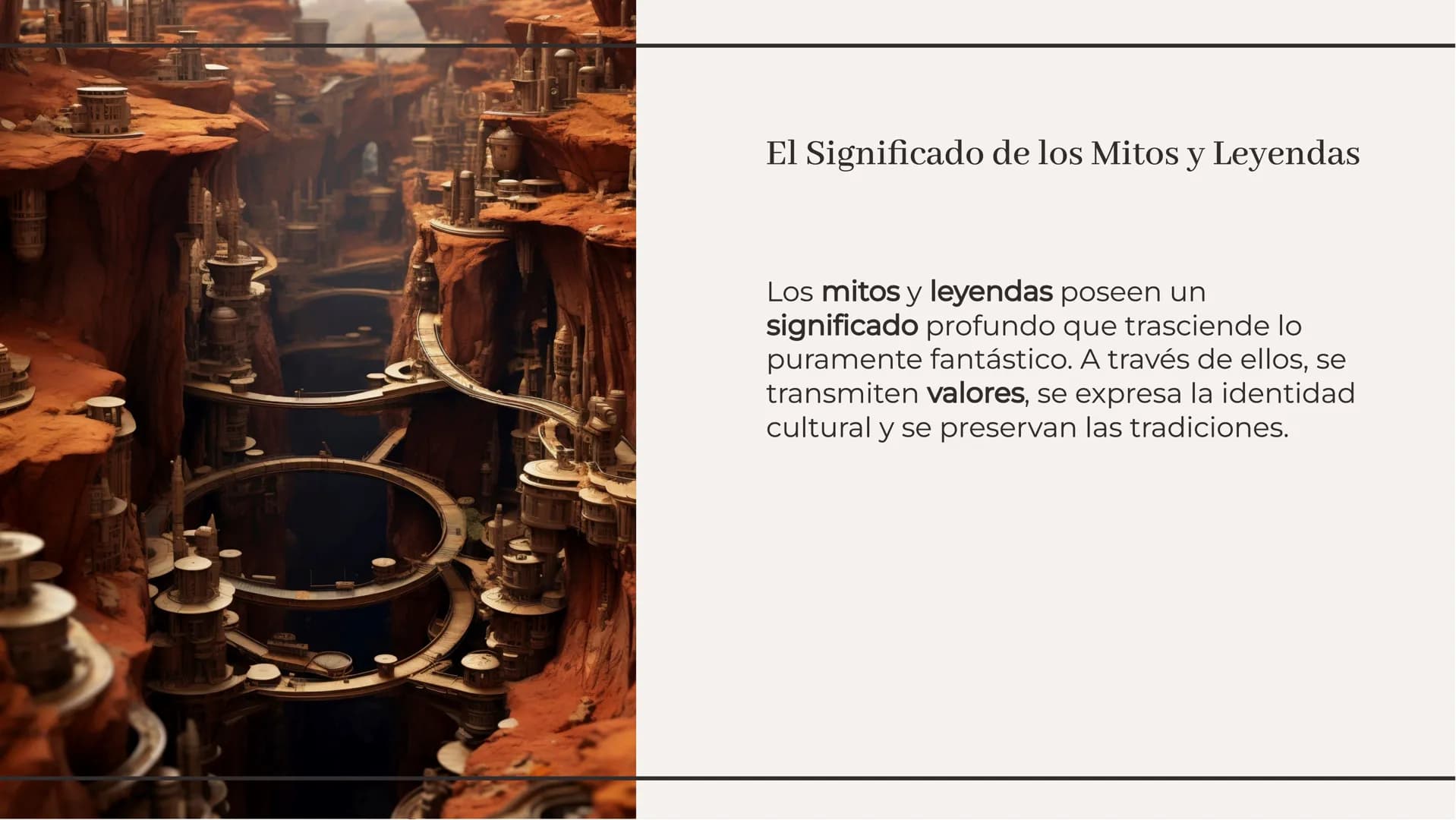Los mitos y las leyendas Introducción
En el mundo de los mitos y leyendas, se
entrelazan la realidad y la fantasía,
transmitiendo enseñanzas