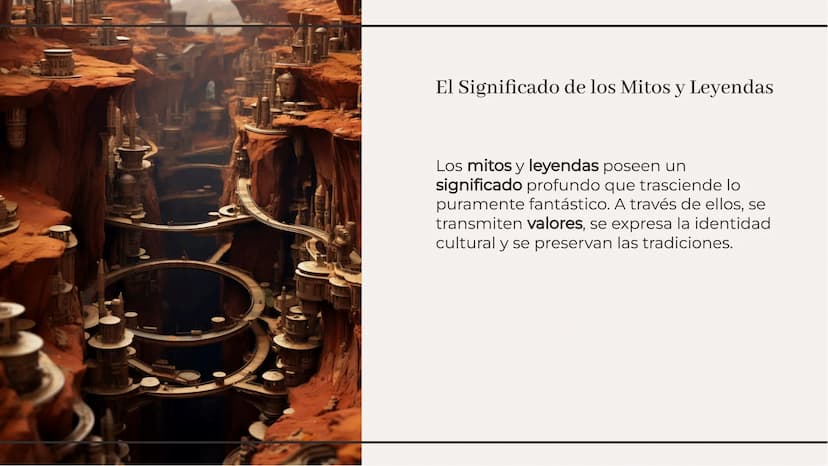 Los mitos y las leyendas Introducción
En el mundo de los mitos y leyendas, se
entrelazan la realidad y la fantasía,
transmitiendo enseñanzas